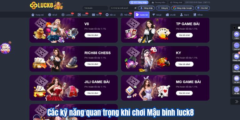 Mậu Binh Luck8 Chiến Lược Tối Ưu 3 Các kỹ năng quan trọng khi chơi Mậu binh luck8
