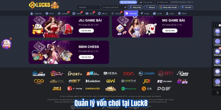 Mậu Binh Luck8 Chiến Lược Tối Ưu 4 Quản lý vốn chơi tại Luck8