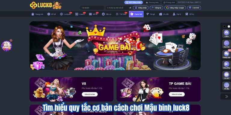 Mậu Binh Luck8 Chiến Lược Tối Ưu 2 Tìm hiểu quy tắc cơ bản cách chơi Mậu binh luck8